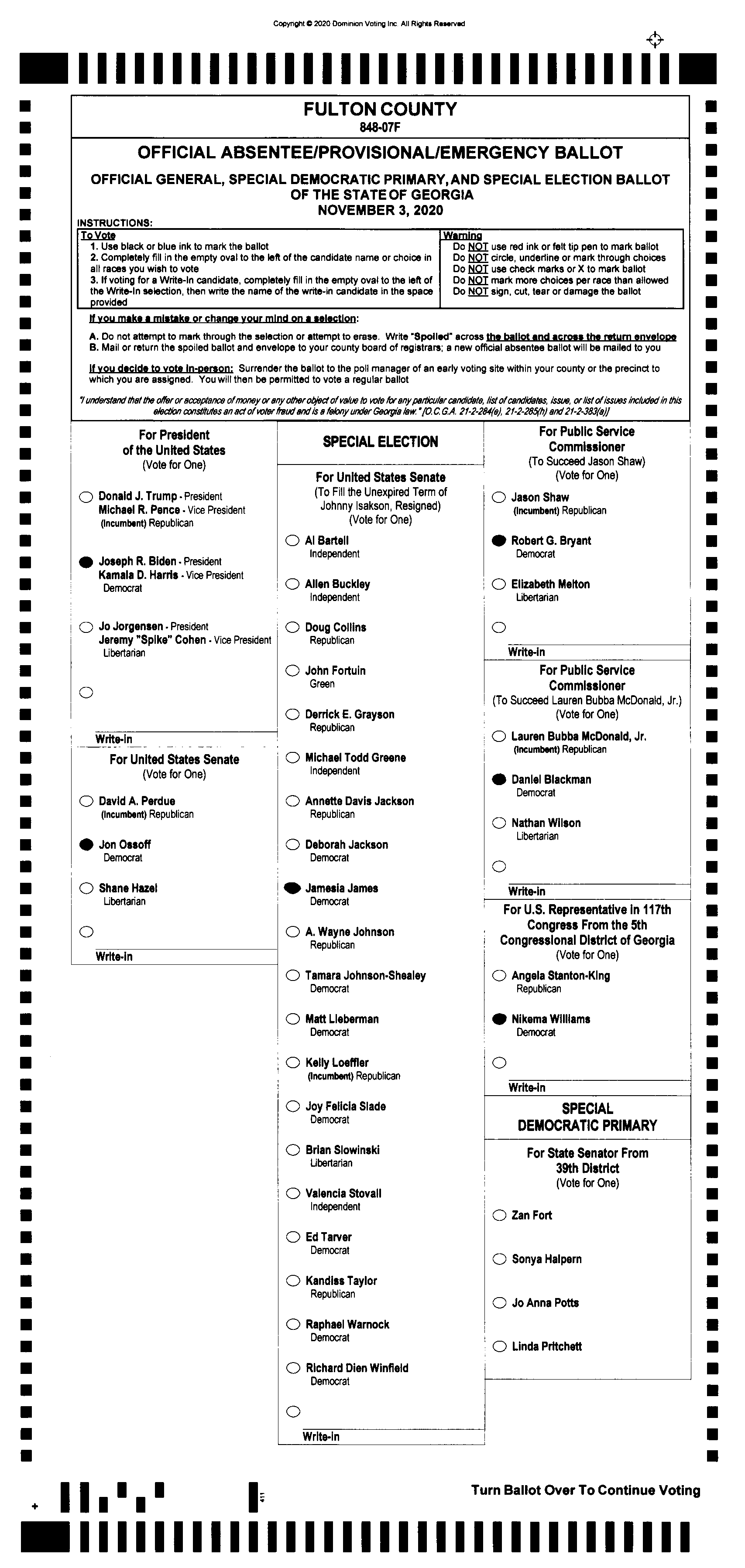 Doubled Ballot